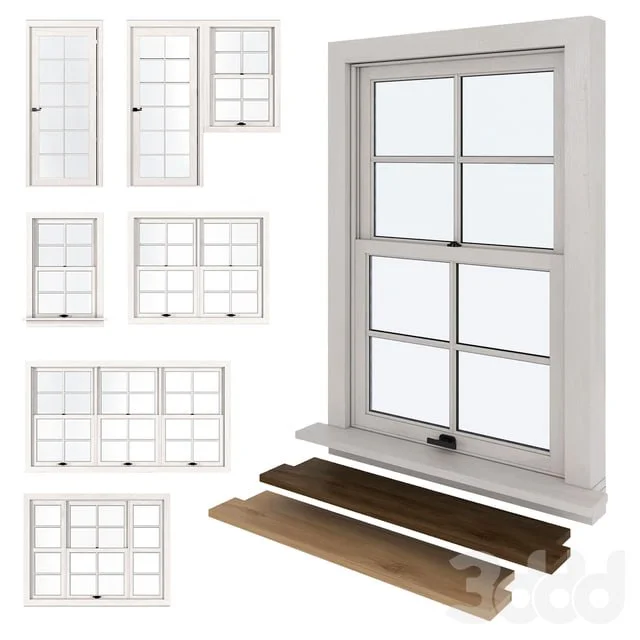American type of plastic windows
